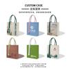 Bolsa de Lona Hecha a Medida en Blanco Respetuosa con el Medio Ambiente de Gran Capacidad Bolsa de Regalo con Lona Gruesa Recubierta Bolsa de Lona con Estampado L