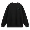 Moletom Crewneck Bordado Color Block de Alta Resistência, Novo Estilo Outono, Pulôver com Textura de Alta Qualidade, Jaqueta Top Solta de Marca Tendência
