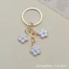 Chaveiro Colorido Estilo Japonês Flor de Cerejeira Liga de Esmalte Pingente Criativo para Bolsa Coração de Menina Chaveiro Floral Simples