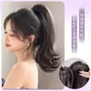 Peluca de Cola de Caballo Alta con Pinza de Garra, Cabello Sintético Retro Moderno, Peluca de Cola de Caballo de Alto Volumen en la Corona, Trenza como Accesorio para el Cabello