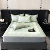 Conjunto de Três Peças de Mat de Seda de Gelo Estampado Digital Classe A Verão Espessado Antibacteriano Lavável Lençol de Cama de Luxo Acessível Mat para Ar Condicionado