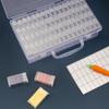 Caja de almacenamiento de cuentas de arroz de vidrio transparente transfronteriza, cuentas de plástico PP, caja de almacenamiento para pintura de diamantes DIY, herramientas para decoración de uñas con diamantes