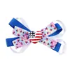 Grampo de Cabelo Laço Infantil Europeu e Americano Dia da Independência Americana Bandeira Nacional Feminina Camada Dupla Tridimensional Rabo de Andorinha Bico de Pato Três Cores