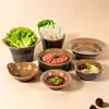 Vajilla de melamina, platos creativos para platos fríos, platos para snacks, platos de sangre de pato y res, tazones para callos, servicio de mesa para restaurantes de hot pot y barbacoa, platos de hielo seco