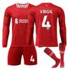2425 Liverpool Principal No. 11 Salah Conjunto de Jersey de Manga Larga 3 Endo Airlines 9 Firmino No. 8 Jersey de Fútbol