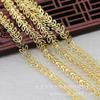 Hongxing Joias DIY Cobre Cor Dourada 24K Conserva Corrente de Franja Folha 6.5mm Acessórios de Grampo de Cabelo Semi-Acabados B1517