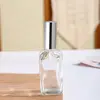Frasco de Vidro Transparente para Óleo Essencial Vidro Quadrado 10-100ml Frasco com Conta-Gotas Frasco Cosmético Portátil Sub-Frasco Frasco de Amostra
