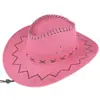 Chapéu de Cowboy Ocidental para Viagem ao Ar Livre Lazer Chapéu de Sol Masculino e Feminino Camurça Sintética Proteção Solar de Verão Chapéu de Cavaleiro Fresco