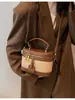 Bolso de Mano Retro de Color Contrastante Nuevo Verano 2025 Bolso para Mujer de Nicho de Moda Bolso Cruzado de Alto Valor para Mujer