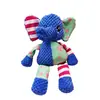 Brinquedo de Elefante de Pelúcia Durável para Cachorro com Apito para Mastigar e Brincar