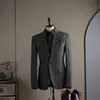 Terno Xadrez Terno Masculino Casual de Negócios Banquete Vestido de Casamento Terno Formal Profissional Terno Masculino Anfitrião