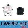 Taozhuo Ventosa de Vacío J-Wep06-D10 J-Wep07-D30 Goma Negra Antiestática Boquilla de Ventosa de Vacío