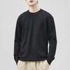 Suéter de punto con cuello redondo Lyocell Tencel para hombre, temporada de otoño e invierno, engrosado, holgado, de manga larga, cálida camiseta básica