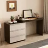 Tocador y Cómoda Integrados Estilo Crema de Gama Alta de Diseñador para Apartamento Pequeño Escritorio de Maquillaje Multifuncional con Tapa abatible Gabinete de Almacenamiento