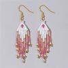 Pendientes largos con borlas degradadas para mujer, estilo bohemio europeo y americano, ideal como regalo de verano para novias, venta al por mayor