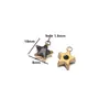 Colgante de Acero Inoxidable Estrella Geométrica de Cinco Puntas Incrustado con Diamante Chapado Eléctrico de 18K Colgante de Circonita Cúbica Accesorios para Joyería de Aretes y Collares DIY