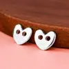 Botón de plata pura S925 en forma de corazón nariz de cerdo DIY pulsera trenzada hecha a mano con cuentas cierre cierre de extremo de collar accesorios