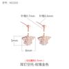 Pendientes de botón de plata S925 con ámbar incrustado, soporte vacío para pendientes de perlas, soporte vacío, moda coreana, versión coreana simple, pendientes de botón para mujer, soporte vacío