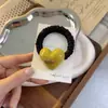 Nuevo Color Cañé Grande Corazón Goma para el Cabello Tacto de Alta Gama Otoño/Invierno Anillo Intestino Pequeño Cuerda para el Cabello para Moño Cola de Caballo de Mujer Goma para el Cabello