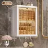 Estante de Baño sin Taladro, Estante de Almacenamiento para Inodoro Montado en la Pared, Gabinete de Caja de Almacenamiento Montada en la Pared para Cosméticos de Lavabo