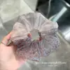 Seleccionado Cuidadosamente Estilo Dulce Fresco Coreano Estampado de Leopardo Malla Empalmada Liga para el Cabello de Intestino Delgado Estilo Perezoso Versátil para el Uso Diario Accesorio para el Cabello