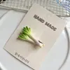 Pinza para el pelo con forma de verdura divertida, realista, linda y divertida, Pinza de pico de pato para mechones rebeldes de niña, Pinza lateral versátil de dibujos animados