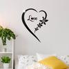 Pegatinas de pared de espejo acrílico 3D con diseño de amor de comercio exterior, autoadhesivas, para dormitorio, sala de estar, TV, fondo decorativo