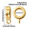Anillo Colgante de Círculo de Oro de 18 Quilates Collar Anillo de Conexión Cuentas Espaciadoras Accesorios para Joyería Hecha a Mano DIY Colgante para Pulsera de Oro