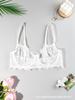 Ropa Interior con Aro de Encaje Hermoso para Espalda, Talla Grande, Transfronteriza, para Mujer, con Tirantes Ajustables, Transpirable, Moldeadora de Busto, Sujetador Sexy para Mujer