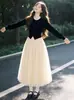 Atuendo de mujer de moda 2026 otoño nueva colección principios de otoño de alta gama popular estilo Chanel chic conjunto de ropa de mujer