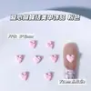 Nuevos Accesorios de Aleación con Forma de Lazo y Corazón para Uñas Japoneses Lindos 3D Corazón de Melocotón Dopamina Decoración de Uñas DIY