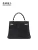 2026 Nuevo Modelo Kl25 Costura Interna Cocodrilo Siamés Piel Mate con Gamuza de Piel de Vaca Bolso de Mano para Mujer Bolso Kelly de Piel Genuina