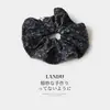Scrunchie floral retrô coreano para mulheres, novo modelo 2025, acessório de cabelo elástico grande para rabos de cavalo e coques