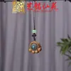 Corrente de Celular Patinha de Gato Giratória de Sândalo Verde, Chaveiro Esculpido em Madeira de Rosewood Yiming Xianyuan Patinha de Gato, Corrente para Bolsa, Pingente para Carro
