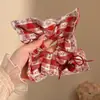 Pañuelo Cuadrado con Lunares Crema y Lazo, Goma para el Cabello para Mujer, Cuerda para el Cabello Versátil Estilo Bosque de Alta Gama, Banda de Goma Duradera, Diadema de Intestino Grueso