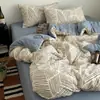 Conjunto de quatro peças em gaze dupla 100% algodão, qualidade classe A para mães e bebês, capa de edredom 100% algodão, conjunto de três-quatro peças para dormitório estudantil