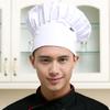 Hotel chef chapéu cozinha loja de bolos pastelaria fábrica de alimentos chapéu de pano homens e mulheres chapéu de trabalho plissado cogumelo chapéu de algodão Branco