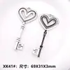 Accesorios para joyería DIY de aleación corazón engranaje corona flor llave colgante collar decoración de ropa colgante hip hop