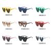 Gafas Divertidas Color Dopamina Amor Marco Grande Forma de Corazón Gafas de Sol Moda Europea y Americana Color Caramelo Forma Cóncava Gafas de Sol