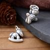 Moeda de Prata para Pé S999 Cavalo Pendente Fofo Adorável 3D Prata Estéreo DIY Corda Artesanal Acessórios de Pingente