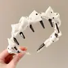 Faixa de Cabeça Floral Dentada Doce para Mulheres, Uso Diário ao Ar Livre, Faixa de Cabelo com Fita Superior de Caveira Alta, Prendedor de Cabelo Integrado, Acessório de Cabelo