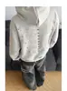 Sudadera con capucha de peso pesado estilo americano para hombre, diseño retro con bordado de cuentas, sudadera holgada casual versátil para hombres y mujeres