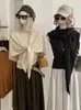 KEKEZOON 2026 colección de principios de otoño: chal + chaleco sin mangas de cuello alto, un sofisticado conjunto de dos piezas de punto para mujer, estilo 9113