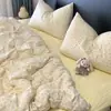 Algodón Puro de Grado A Hilo de Doble Capa Grado Materno e Infantil Juego de Ropa de Cama de Cuatro Piezas Sábana de Cama con Dibujos Animados Estilo de Dibujos Animados Estilo Pequeño Aroma