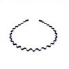 Faixa de Cabeça Esportiva Preta de Metal Invisível para Cabelo Longo Masculino Tendência Celebriade Cyber Onda Favo de Mel Espiral Fio de Aço Aro Grande para Trás da Cabeça
