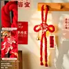 Colgante Nudo Wanzi Año 2027 Año de la Oveja Decoración Ambiente de Año Nuevo para Festival de Primavera Uso en el Hogar, Decoración Colgante de Puerta con Carácter de Fortuna