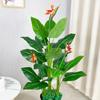 Hongyun Dangtou árvore falsa árvore palma vermelha flor artificial em vaso plástico verde flor decorativa sala de estar bonsai planta verde