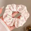 Scrunchie de Laço Estilo Coreano para Crianças Meninas, Elástico de Cabelo Fofo para Coques, Corda de Cabelo de Alta Elasticidade Acessório de Cabelo