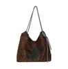 Bolsa grande de estampa de leopardo para mulheres, nova bolsa tote leve de outono de 2026 para aula e deslocamento, bolsa de ombro de grande capacidade
