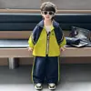 Conjunto Deportivo de Primavera y Otoño para Niños 2093 Otoño Nuevo Estilo Coreano Infantil Chaqueta Fresca de Moda Ropa de Dos Piezas Moderna